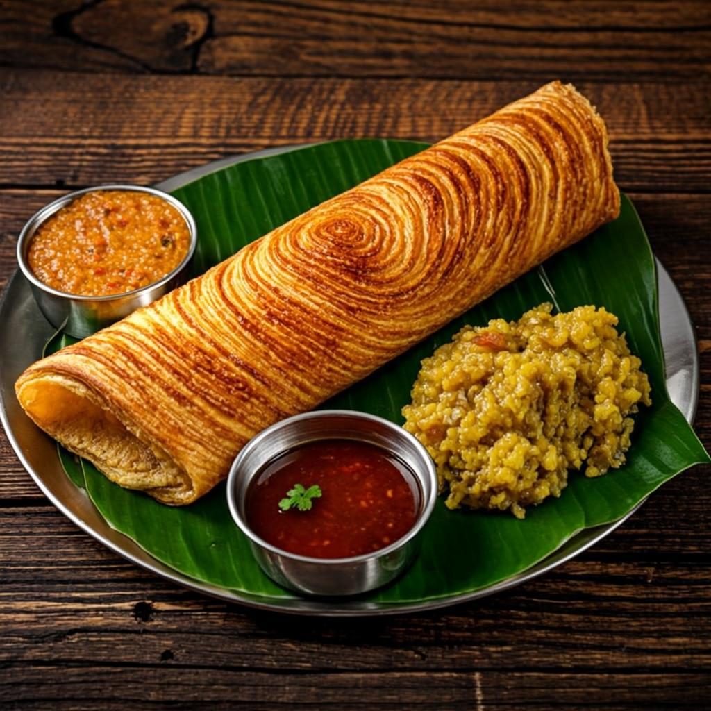 Golden crispy masala dosa (demo image)